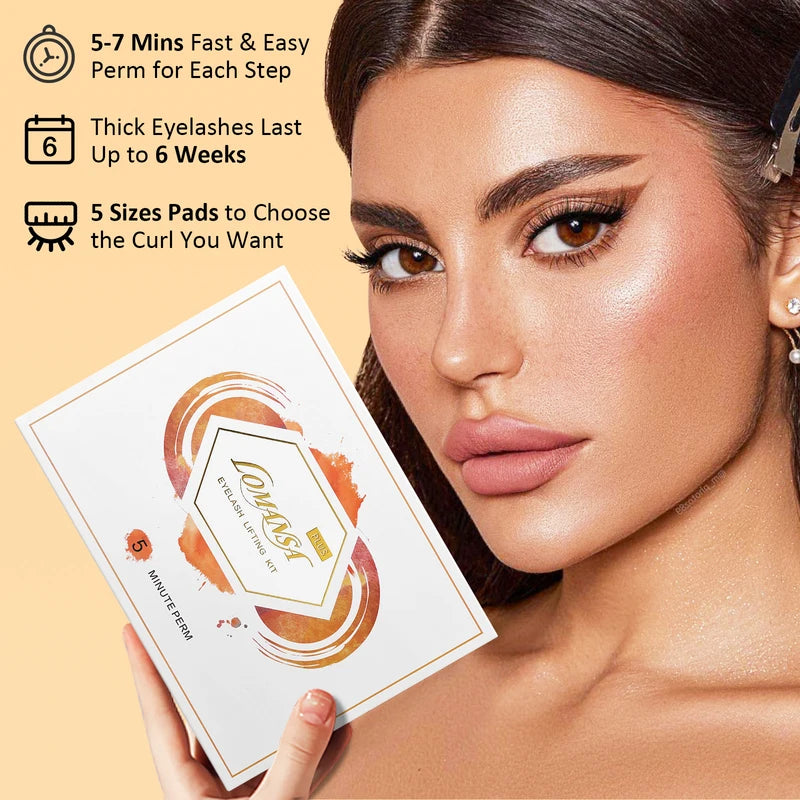 Lash Lift Eyelash Perming Kit with 8-12 Minutes Instant Curling & Lasts 6-8 Weeks