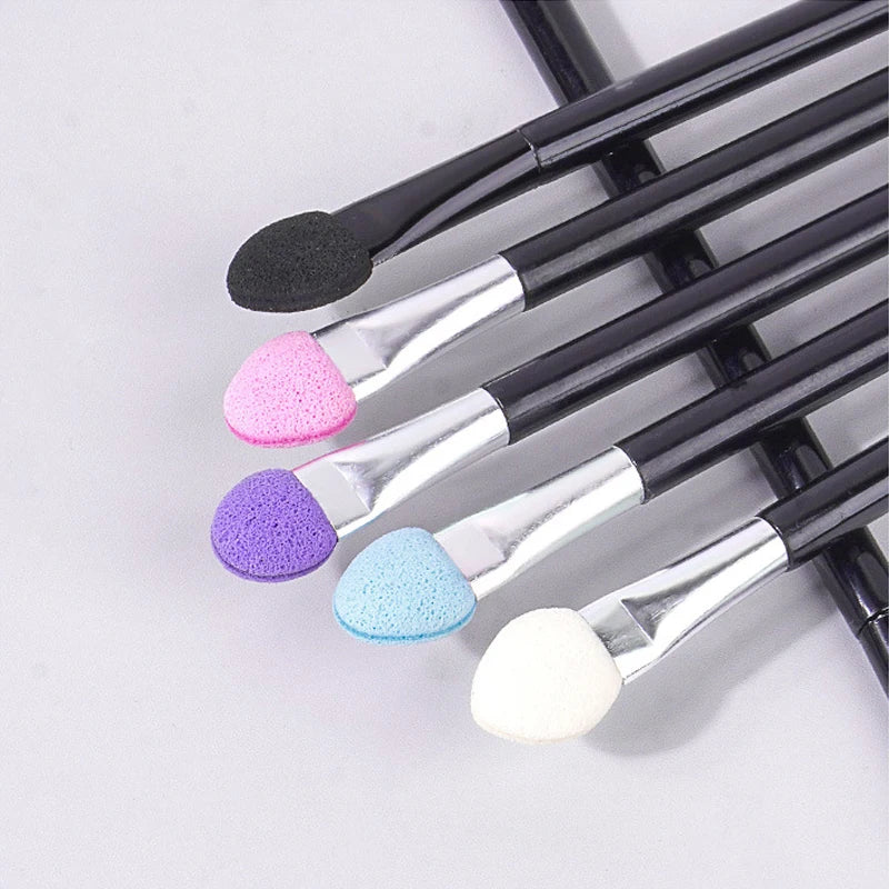 10PCS Multi-Color Double Head Latex Sponge Eyeshadow Brush Set Portable Makeup Tools