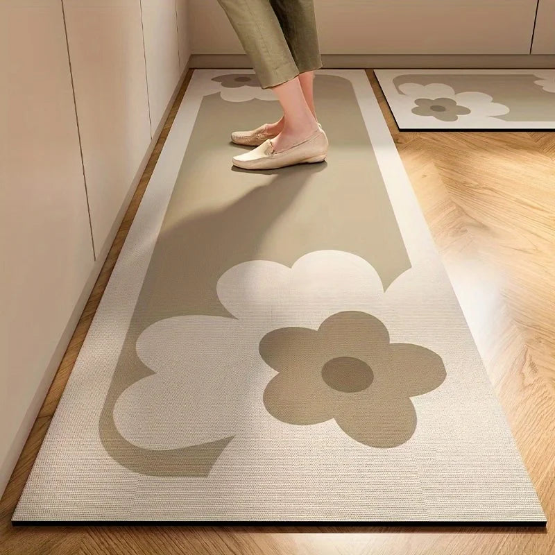 Minimalist Kitchen Floor Mat Anti Slip Runner Rug - Water & Oil Absorbent Home Decor