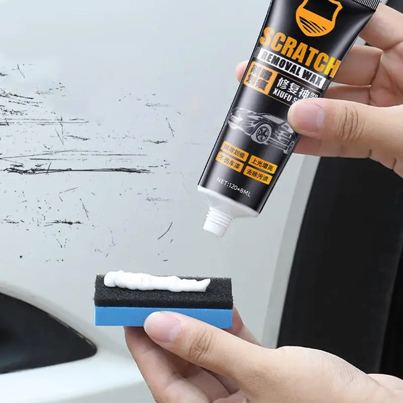 Car Scratch Repair Wax for Polishing & Restoring Paint Shine - Multi-Purpose with Sponge