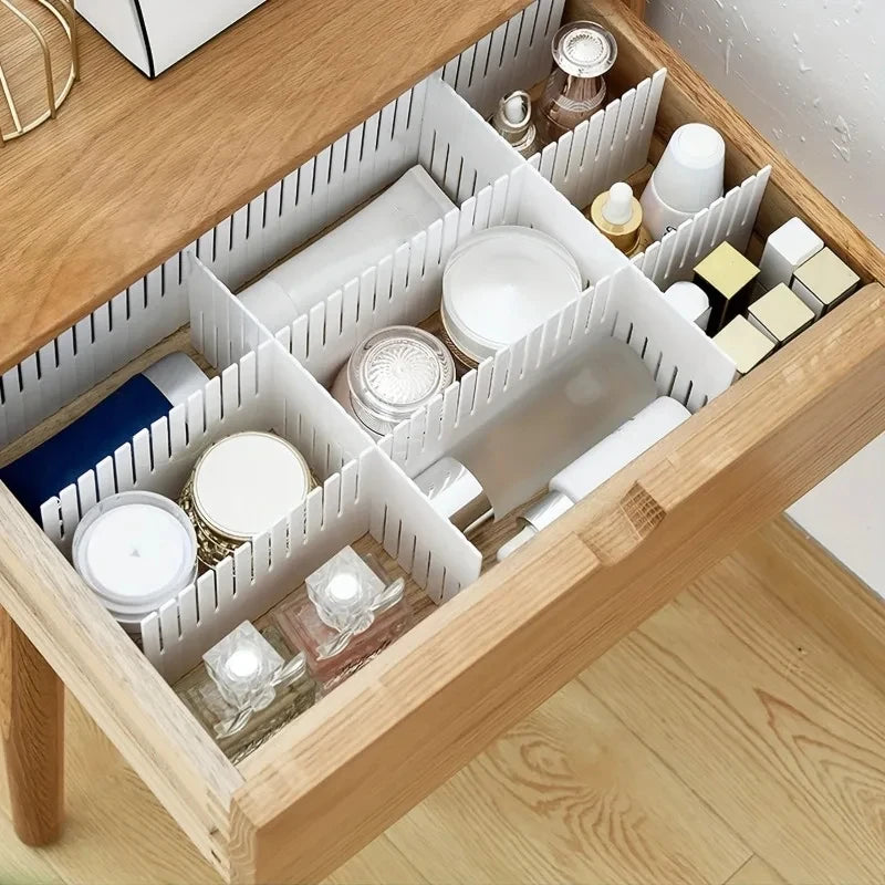 Adjustable Drawer Divider Storage Rack for Bedroom Cabinet Organization