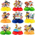 9PCS Paw Patrol Honeycomb Table Toppers for Kids Birthday Party Decor