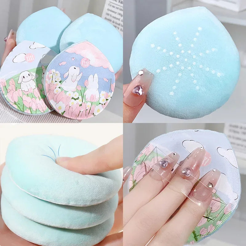 Thick Velvet Makeup Sponge Set - Face Powder Puff for Flawless Finish