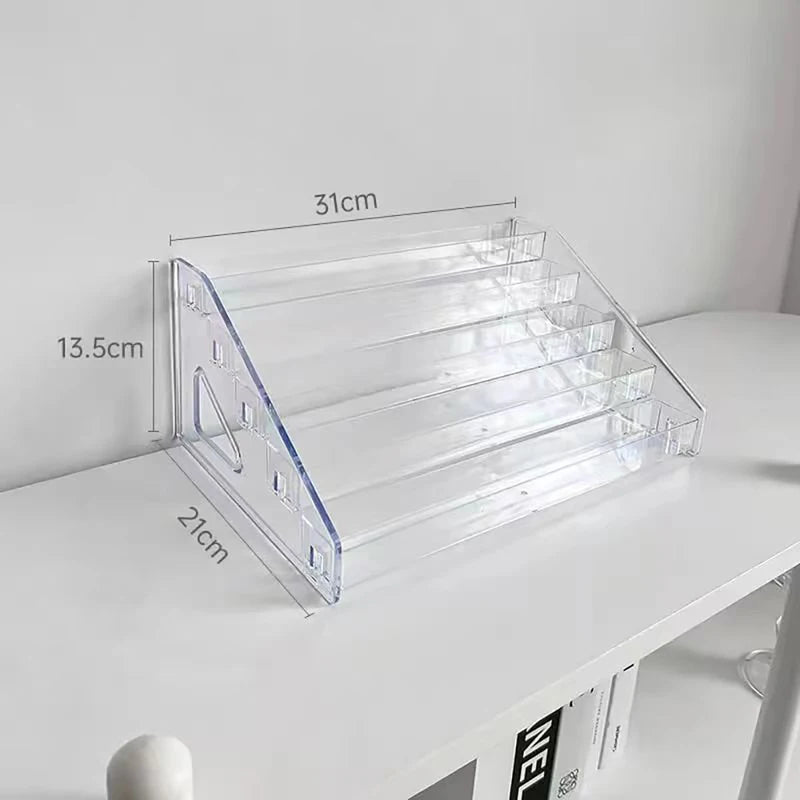 Clear Makeup Organizer Storage Box with Multiple Compartments - Cosmetic & Jewelry Display Case