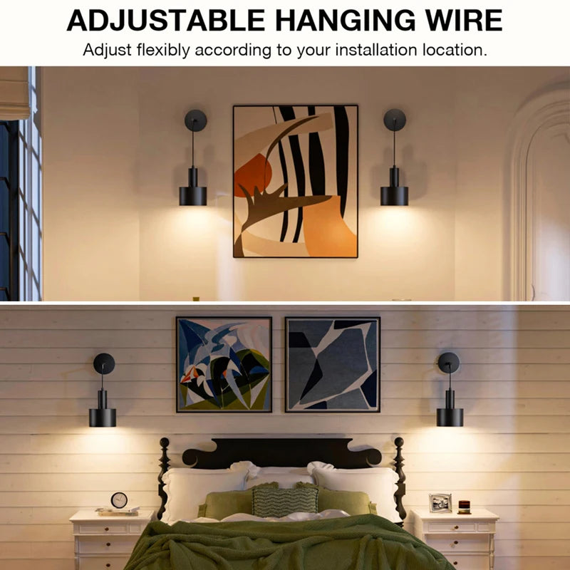 Rechargeable RGB Wall Lamps with Remote Dimmable Living Room Bedroom Sconce