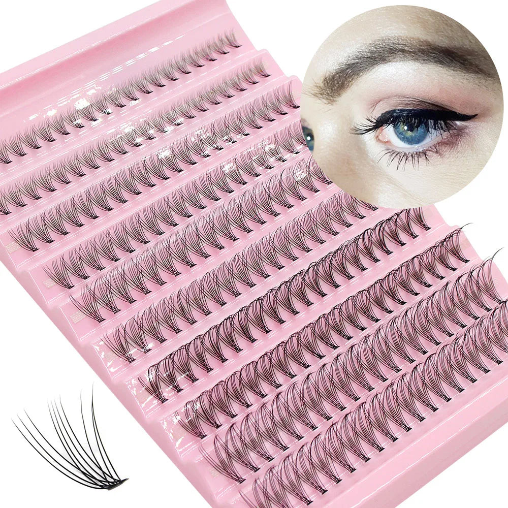 200pcs Natural Style Eyelash Clusters Mix 8-16mm Volume Mink Lash Extensions