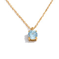 Stainless Steel Rose Flower Shape Drop Necklace with Zirconia - Korean Jewelry