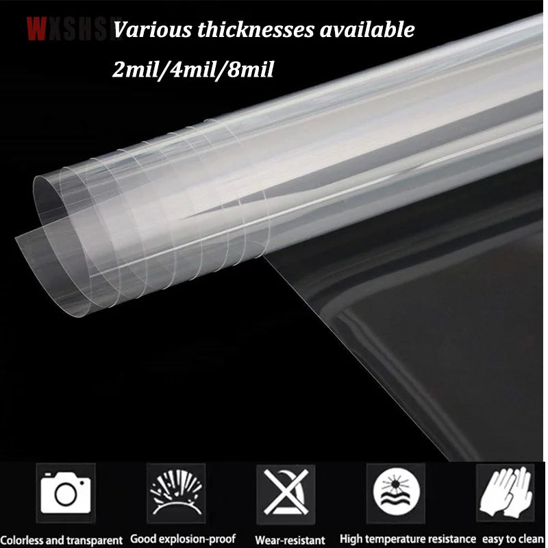 Clear Window Security Film - Anti Shatter Glass Safety Protection for Home & Office