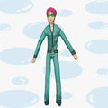 Anime Saiki Kusuo Cosplay Stuffed Doll with Movable Wire Skeleton Halloween Prop