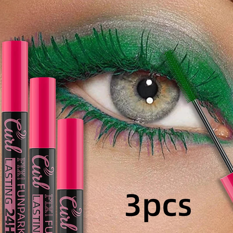 Waterproof Colorful 3D Eye Mascara Set - Long Lasting Lash Extension for Women