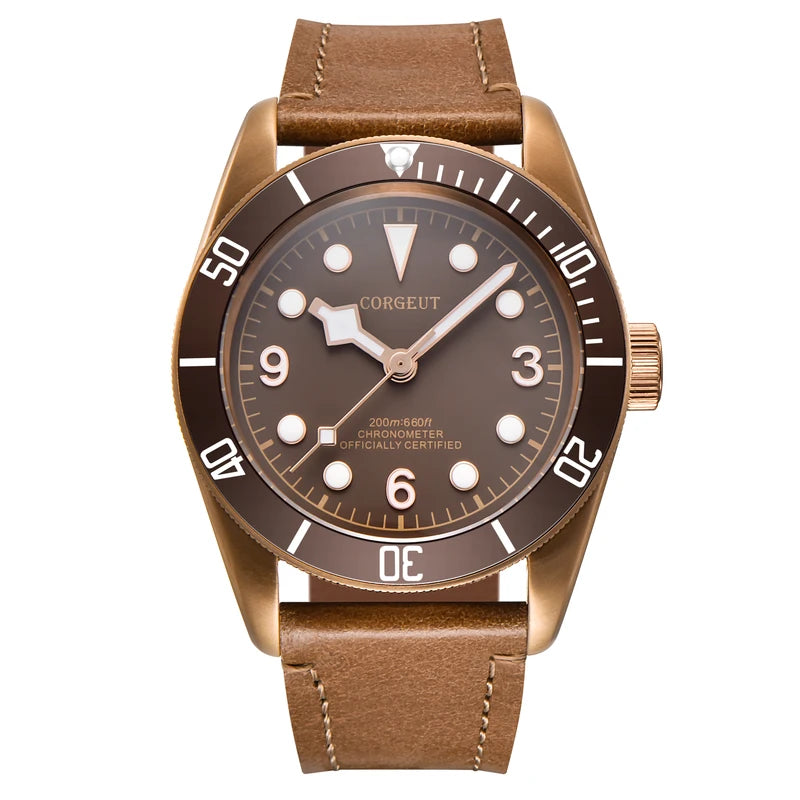 Luxury Men’s 41mm Automatic Mechanical Watch with Sapphire Glass and PVD Case