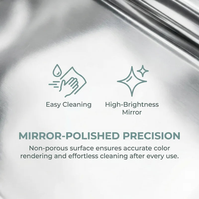 Aluminum Paint Palette for Artists - Lightweight Multi-Shape Mixing Tray
