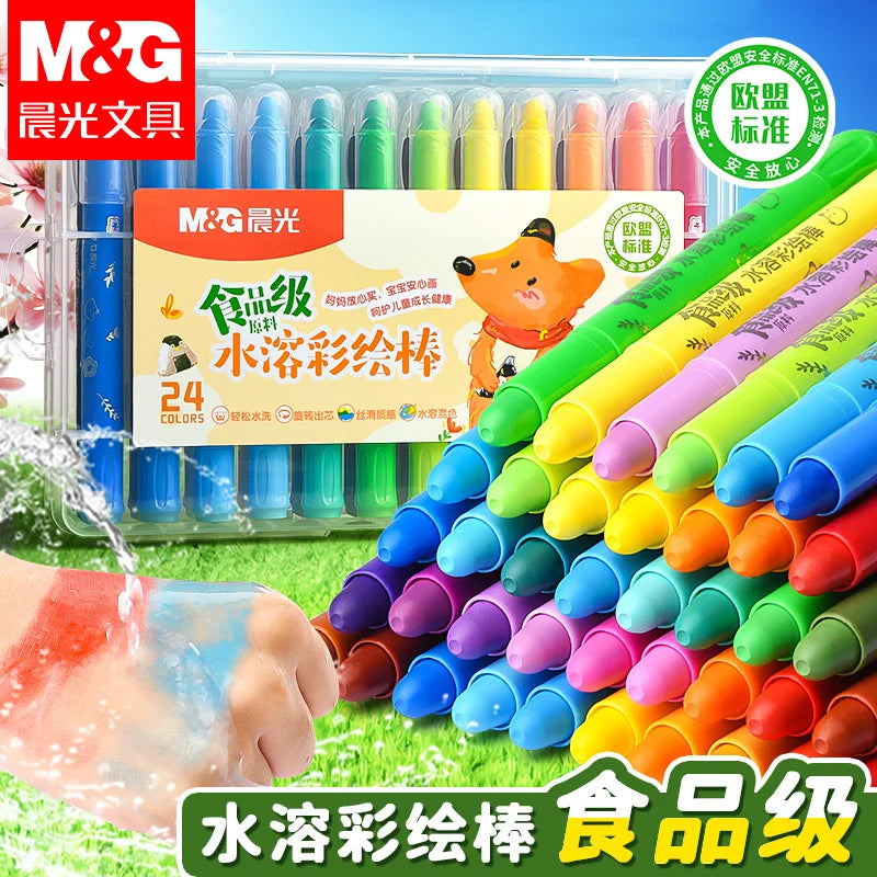 Professional Oil Paint Stick Set - Silky, Washable, Rotatable Art Crayons, 12/24/36 Colors