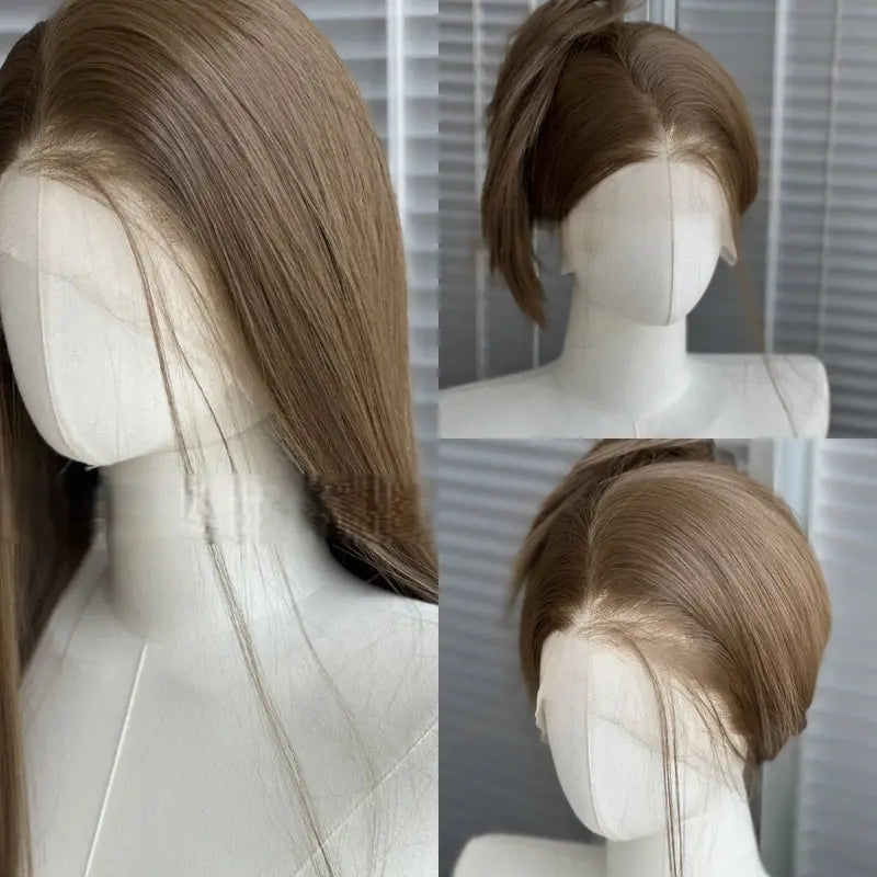 Long Straight Lace Front Wig for Women - 26 Inch Synthetic Natural Look