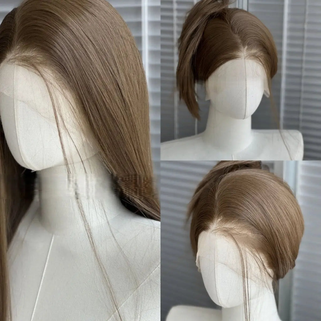 Long Straight Lace Front Wig for Women - 26 Inch Synthetic Natural Look