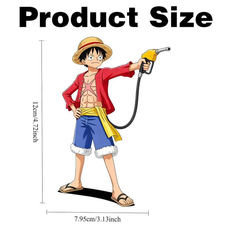 Anime Car Sticker Set - One Piece Roronoa Zoro & Monkey D. Luffy Decals for Vehicles