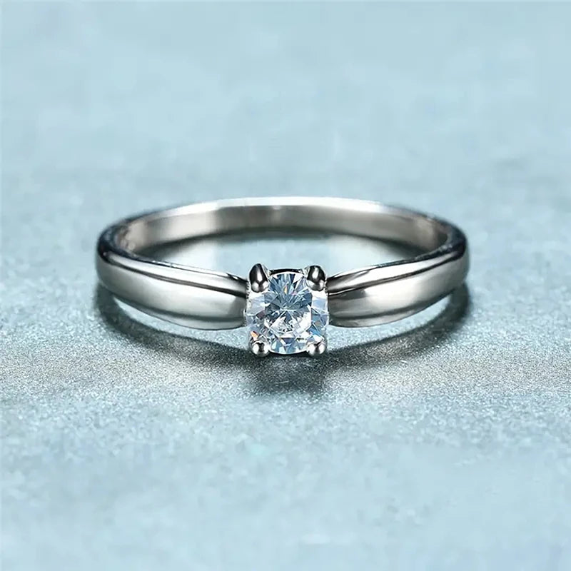 Elegant Cubic Zirconia Engagement Wedding Ring for Women - Multiple Sizes
