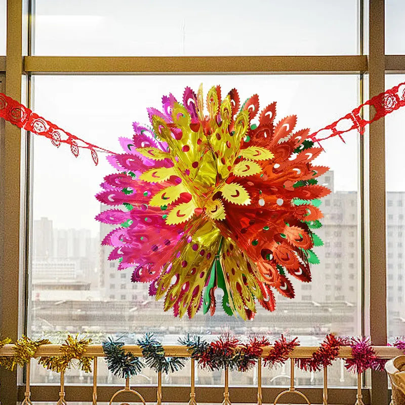 Christmas Foil Garlands Hanging Decoration Festive Ceiling & Wall Decor