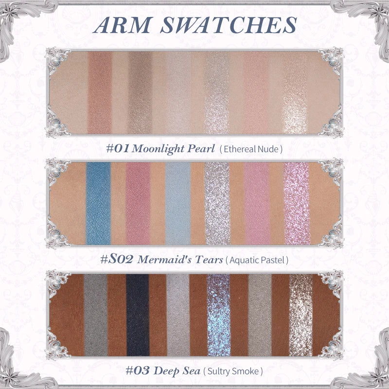 6-Color Makeup Palette with Shell's Jewel Collection - Flower Knows