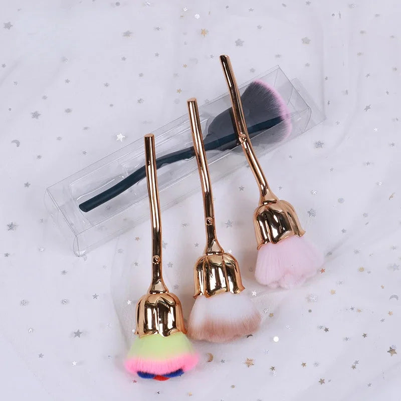 High-Quality Nail Art Brush for Acrylic and Gel Polish Cleaning - Multiple Handle Colors