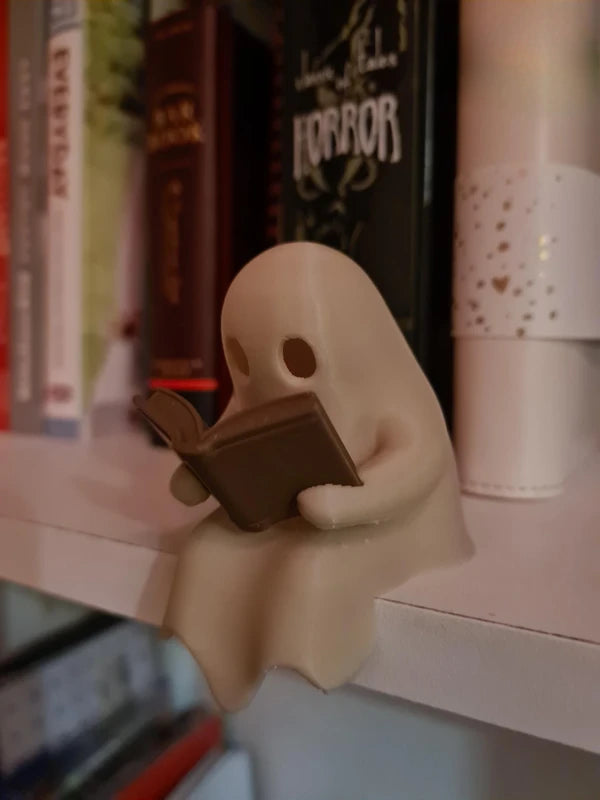 Cute Ghost Shelf Decor with Flickering Light for Halloween Party Favors
