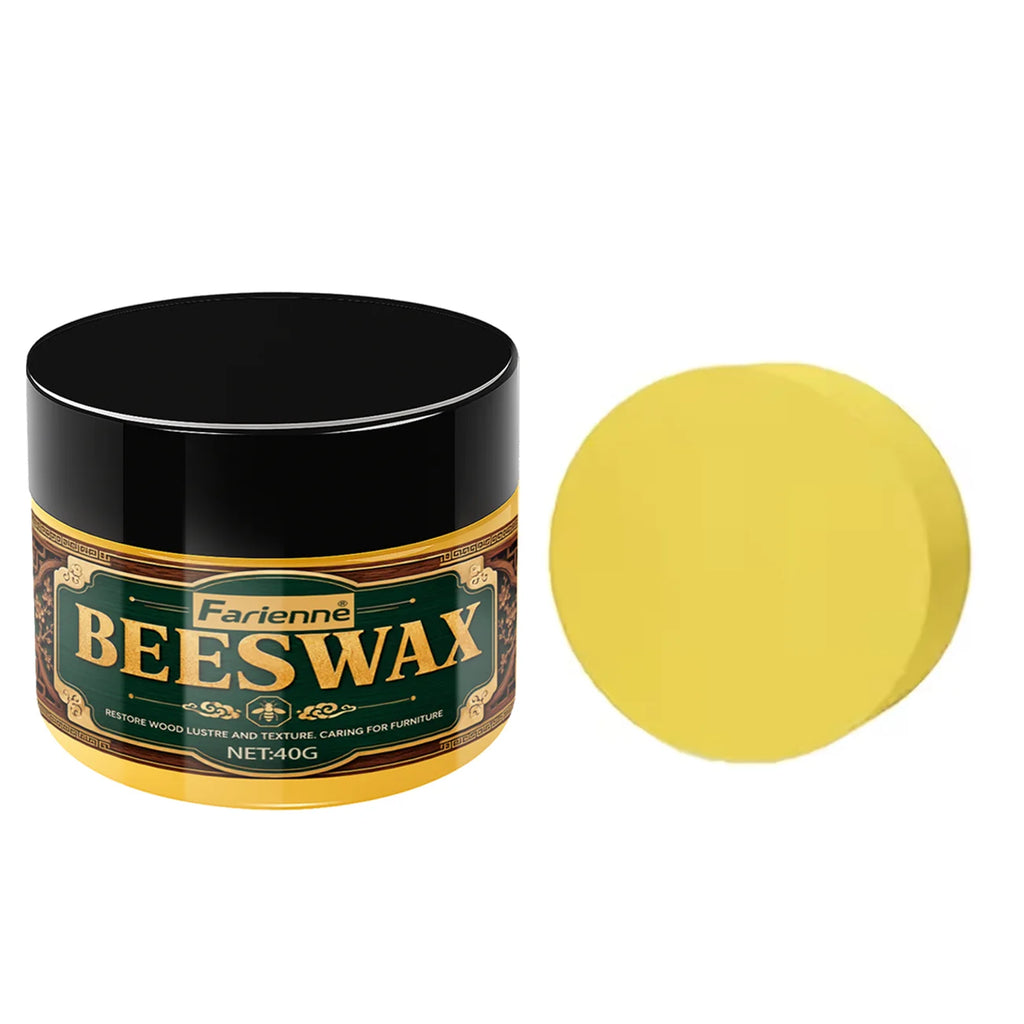Beeswax Wood & Leather Polish for Furniture & Upholstery - Natural Wax