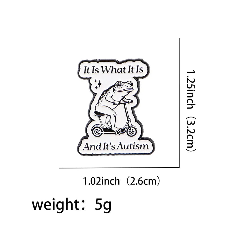 Funny Frog Enamel Pin Animal Brooch Lapel Pin Jewelry Gift for Friends & Kids