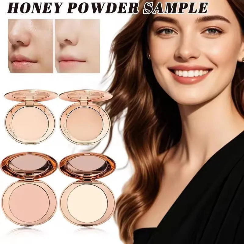 Matte Pressed Face Powder with Oil Control & Brightening - Compact Foundation