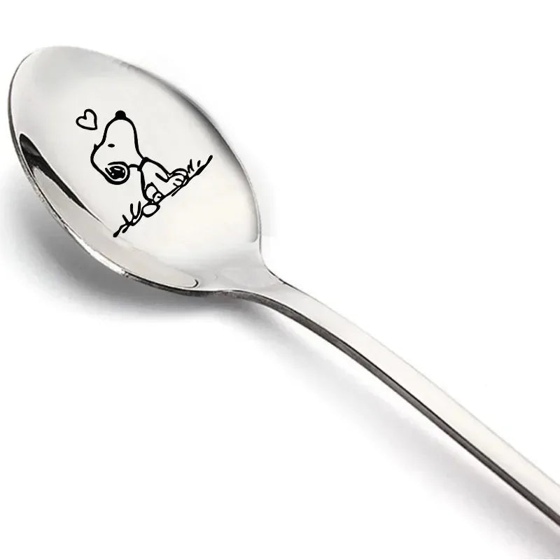 Kids Cartoon Snoopy Stainless Steel Spoon Set - Children's Tableware & Birthday Gifts