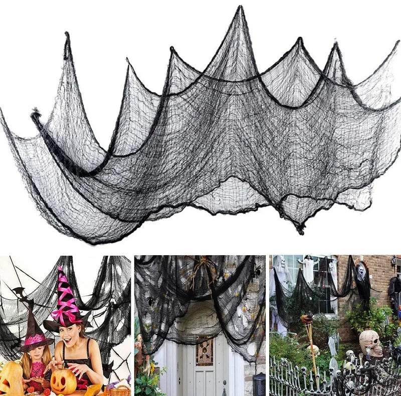 Halloween Creepy Gauze Cloth Net for Doors Windows Party Decor - 76x183cm