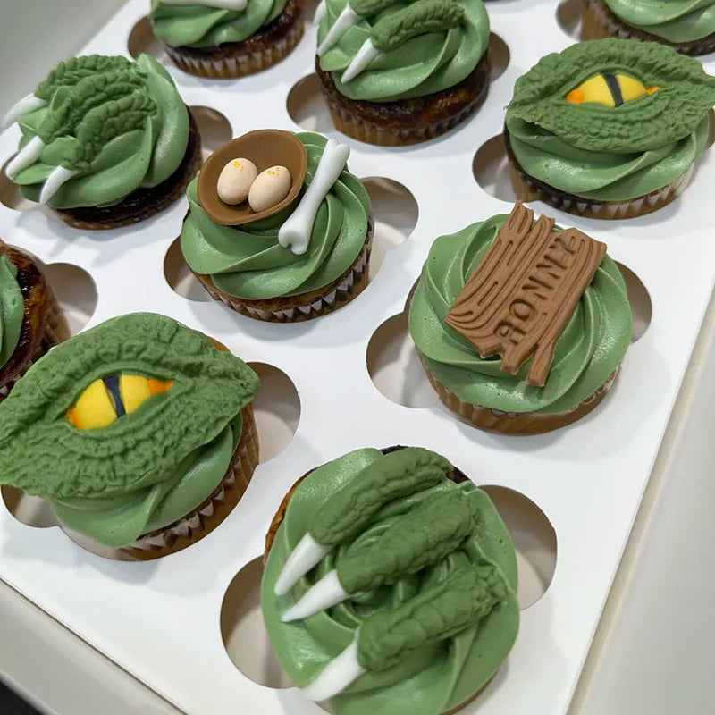 Dragon Fondant Mold for Cake Decoration - Dinosaur Eyes, Claws, Skin - Food Grade Silicone, Halloween & Christmas Craft