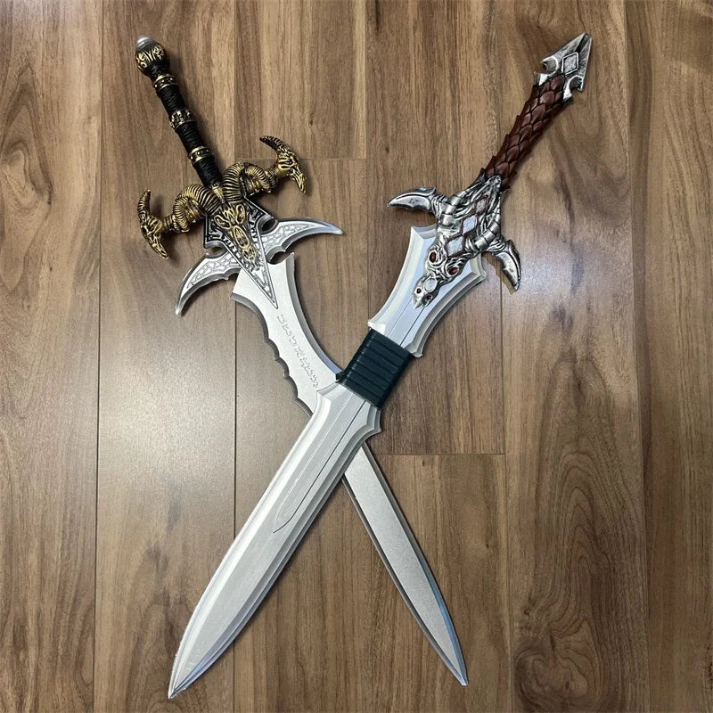 Halloween Cosplay Weapon Set - Warrior Hammer Axe Sword with Safe PU Rubber Material