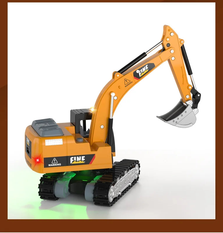 1:64 Metal Remote Control Construction Vehicle Set - Heavy-Duty Die-Cast Play Models
