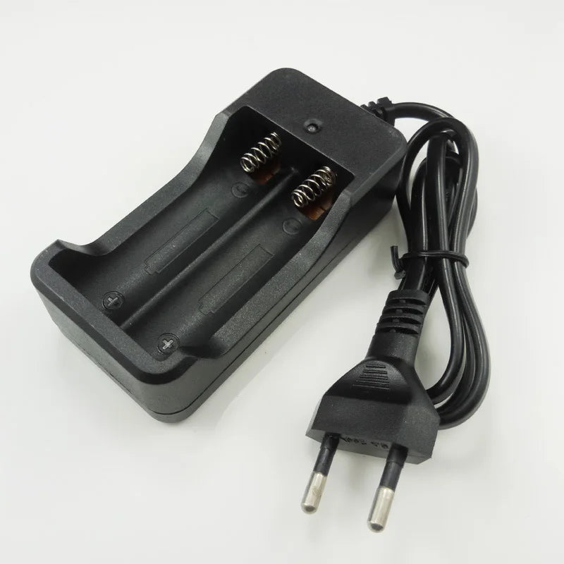 18650 Battery Charger EU Plug 2 Slot Fast Rechargeable Lithium Battery Power Adapter