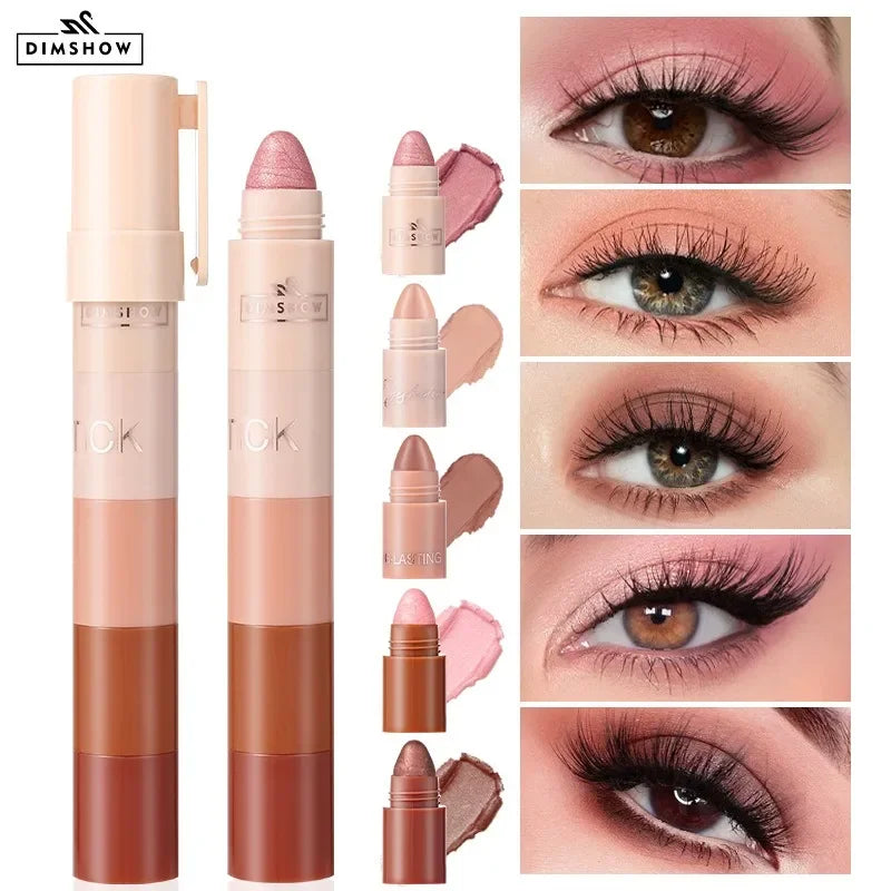 5-in-1 Eyeshadow Pencil Kit Velvet Matte & Shimmer Makeup Set - Multiple Colors