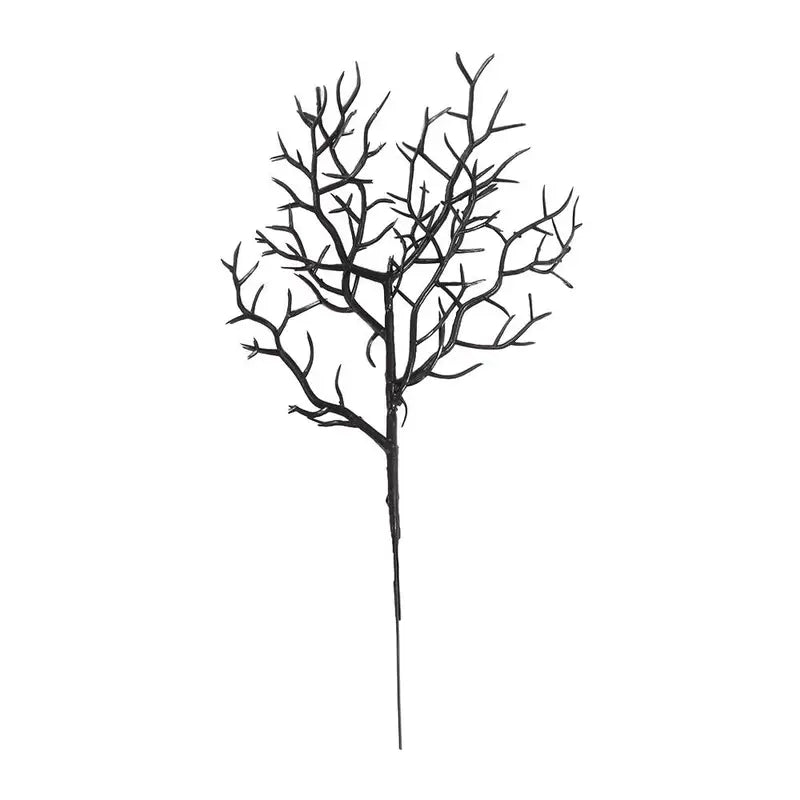 Black Artificial Dead Tree Branches - 5 Pack Realistic Plastic Decor for Halloween & Home