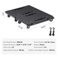 2 Pack Heavy Duty Furniture Moving Dolly with 4 Wheels - Industrial Flat Cart 500 lbs