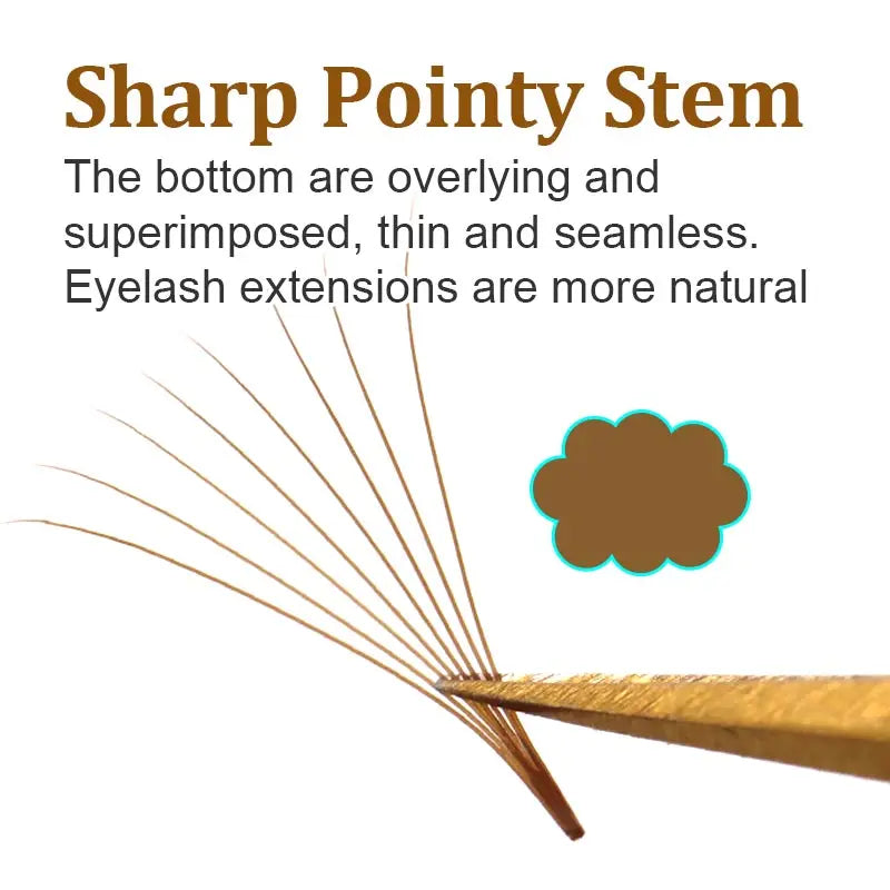 Premade Fan Lash Extensions 5D 6D 8D 10D Thin Stem Pointed Base Synthetic Eyelash Extensions