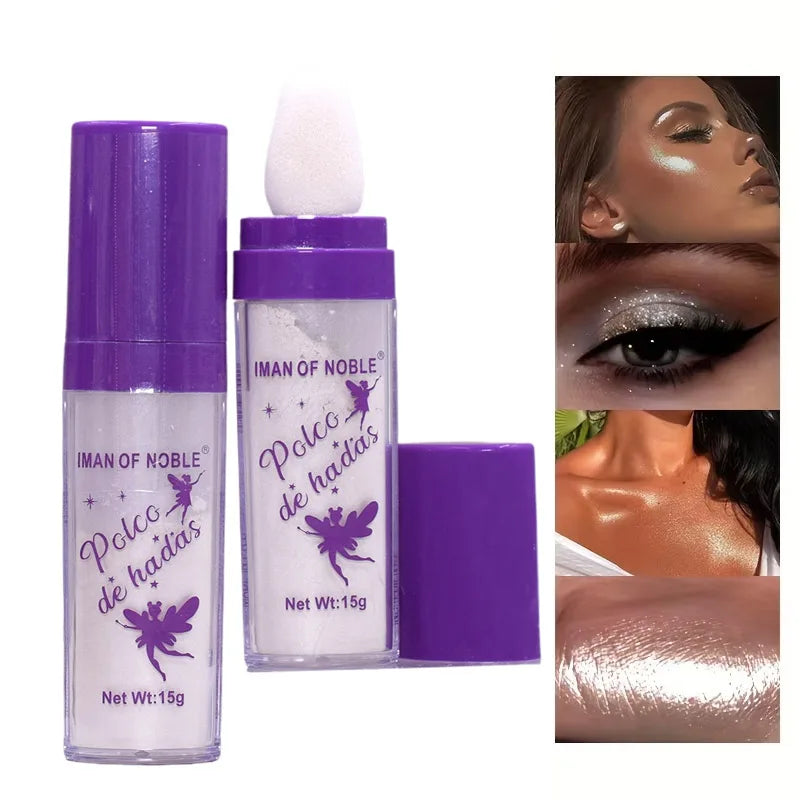 Sparkling Body & Face Highlighter Powder with Multi-Use Glitter Makeup