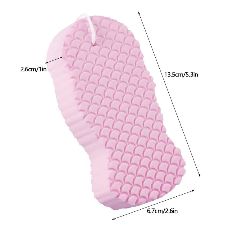 Magic Exfoliating Bath Sponge for Children & Adults - Soft Body Cleaner & Peeling Brush