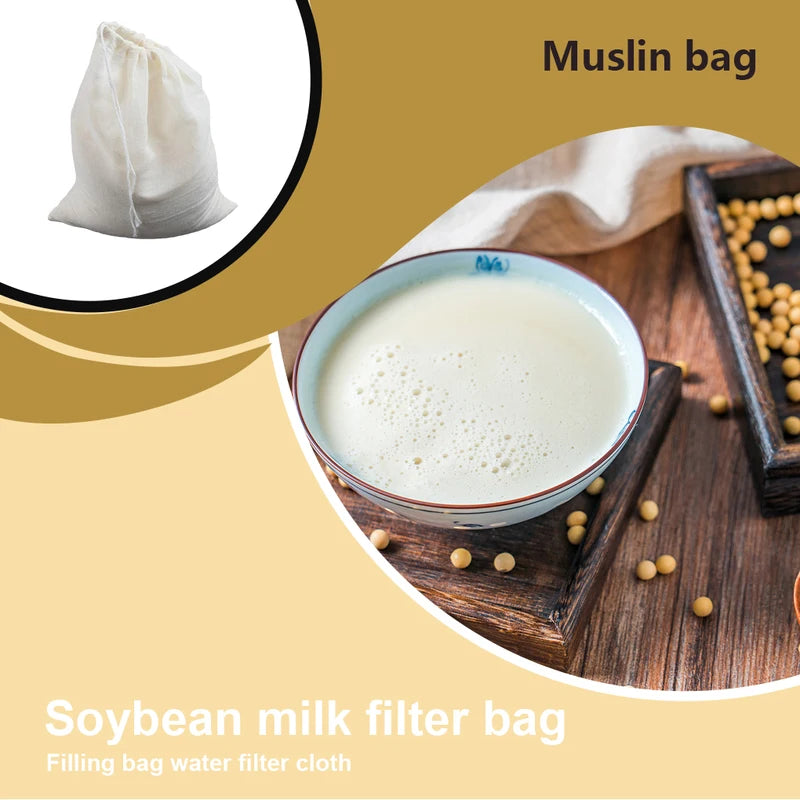 Reusable Nut Milk Bag Cheese Cloth Filter for Soybean Milk & Yogurt - 30x45cm