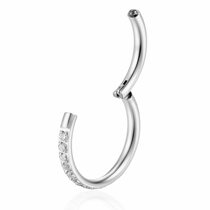 1/10PCS Stainless Steel Nose Ring Hoop Earring Piercing Body Jewelry for Women