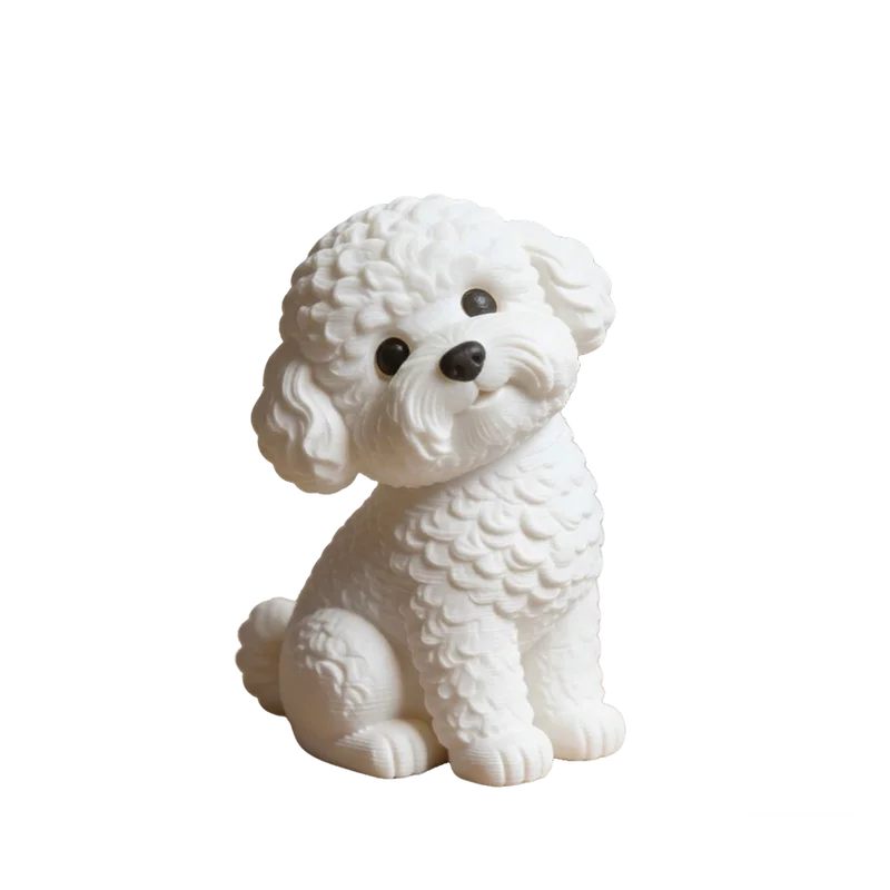 Miniature Dog Ornament - Cute Pet Dog Figurine for Room Decor, Weddings, Office Desk