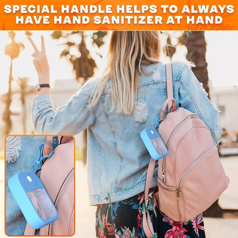 38ml Portable Refillable Card Spray Bottle with Silicone Hook for Hand Sanitizer & Travel