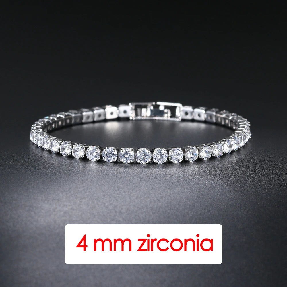Men's Iced Out Cubic Zirconia Tennis Bracelet - Streetwear Jewelry