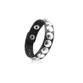 Adjustable Punk Rock Leather Bracelet Set with Spiked Studded Cuffs for Men Women 80s Emo Style