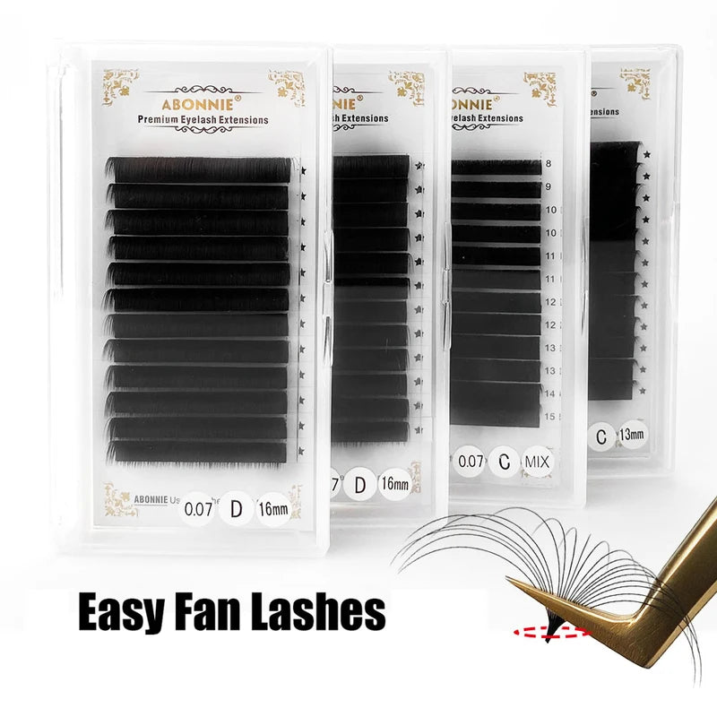 Auto Fan Lash Extensions Kit - Blooming Eyelashes, Easy Fanning, Mega Look
