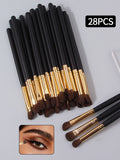 28-Piece Professional Eye Makeup Brush Set with Eyeshadow & Application Brushes
