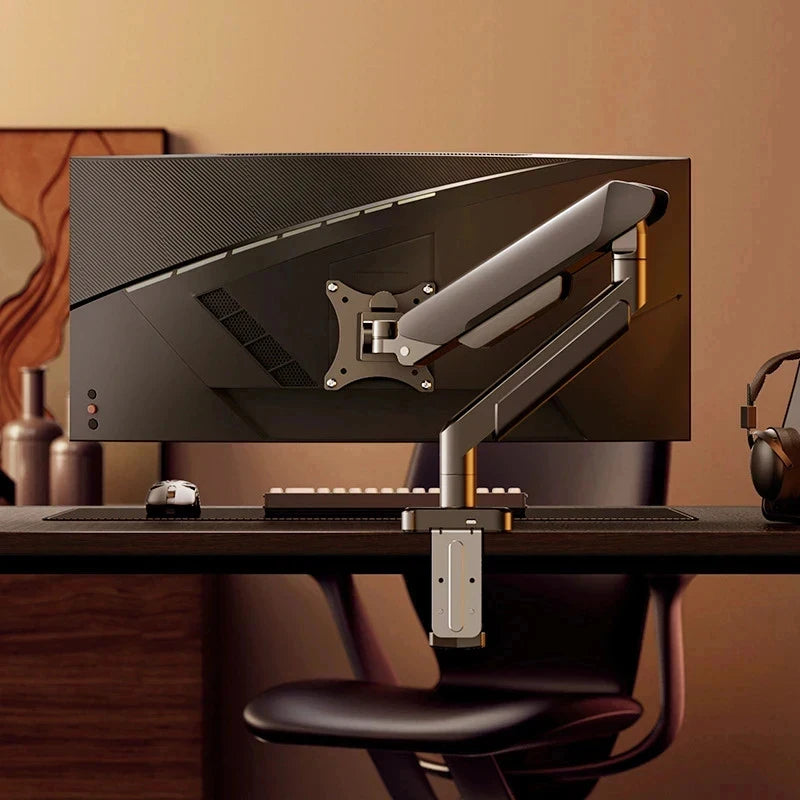 Adjustable Monitor Arm Desk Mount for 14-32 Inch Screens, Clamp & Grommet Base