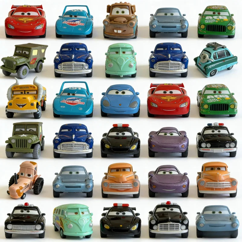 Metal Model Racing Car Toy - Disney Pixar Cars Lightning McQueen Fillmore 1:55 Scale